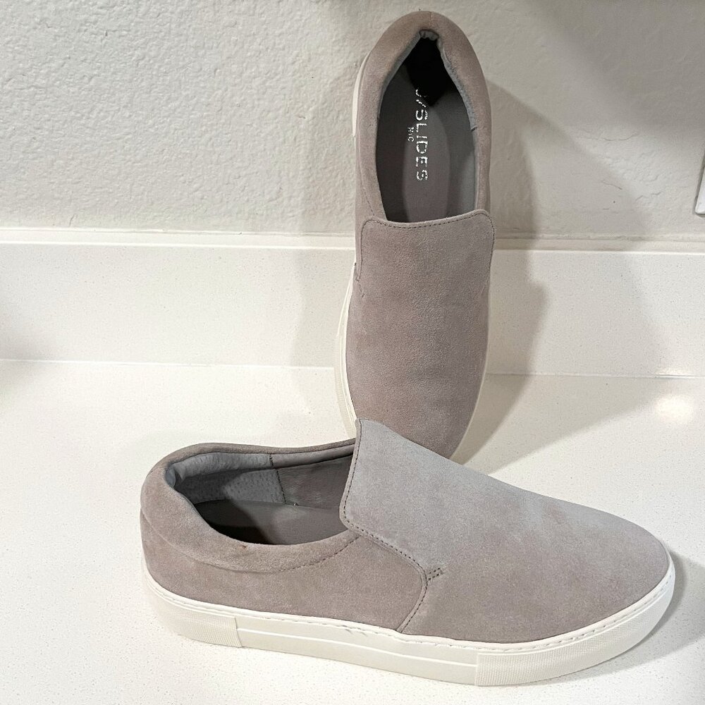 J Slides Suede Slip On Platform Sneaker